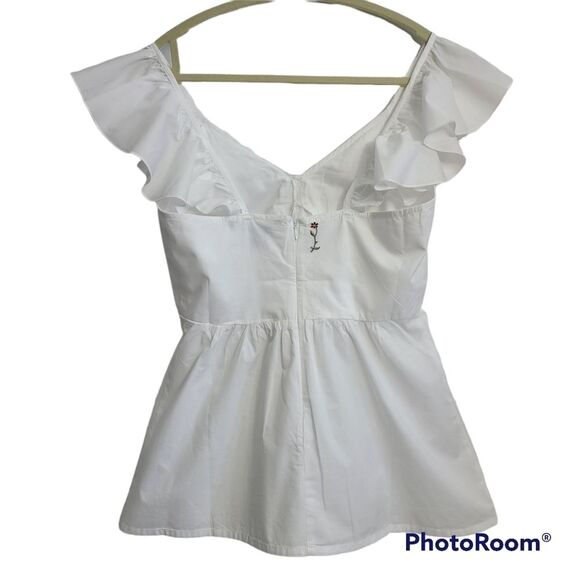 FRENCH CONNECTION Azana Ruffle Empire Top SIZE 6 - Picture 4 of 14